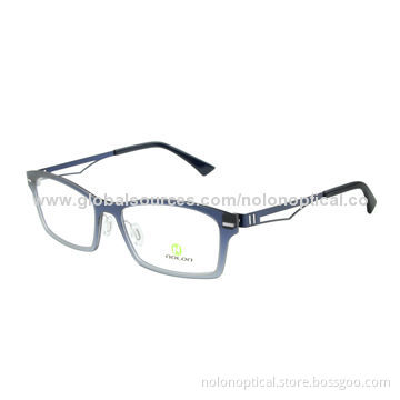 Fashion trend light nylon unisex eyeglass frames with navy, customized logos available